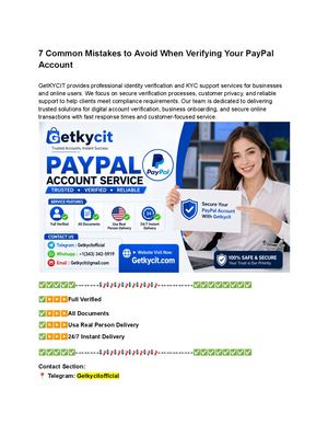 7 Common Mistakes To Avoid When Verifying Your Pay Pal Account