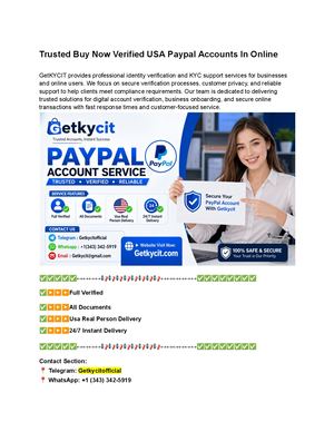 Trusted Buy Now Verified Usa Paypal Accounts In Online