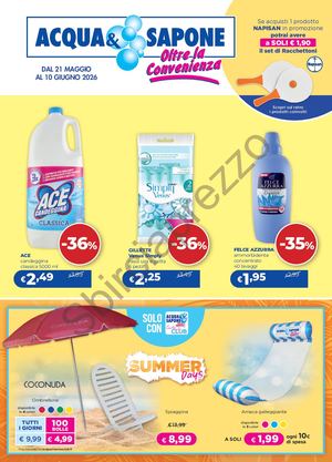 Volantino Acqua&sapone Dal 21 Maggio Al 10 Giugno 2026