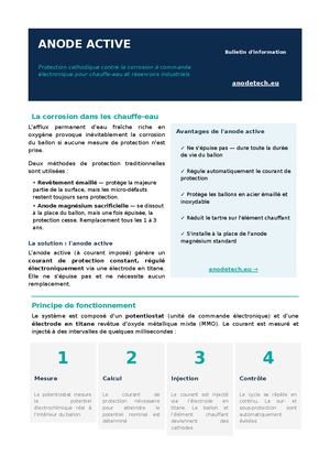 Anode Active Brochure Fr