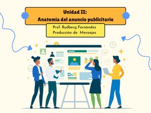 Unidad Ii: Anatomía del anuncio publicitario.