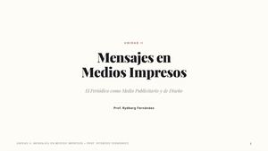Unidad III Mensajes En Medios Impresos
