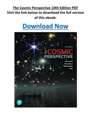 The Cosmic Perspective 10th Edition PDF