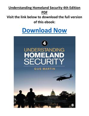 Understanding Homeland Security 4th Edition PDF