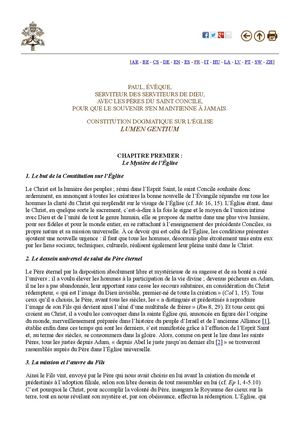 Concile Vatican II - Lumen Gentium: Sur L'Eglise; Constitution Dogmatique Par Le Pape Paul VI, 1964