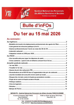 Bulle D'inFos 01 05 2026 Au 15 05 2026
