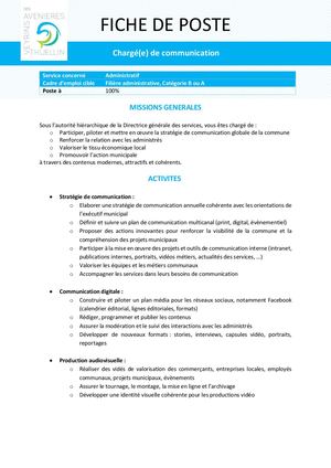 Charge De Communication