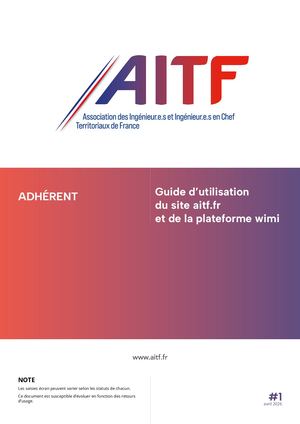 Guide adhérent site internet AITF