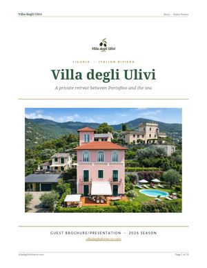 Villa Degli Ulivi Guest Brochure