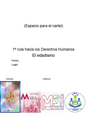 1ª Ruta Hacia Los Derechos Humanos El Edadismo