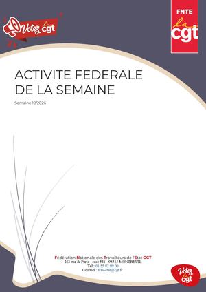 Activité Fédérale 19 2026