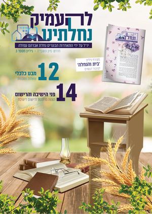 להעמיק נחלתינו 3 שבועות תשפה