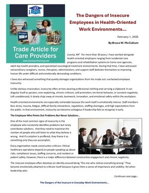 Trade Article And Blog: The Dangers Of The Insecure Employee 3 2025