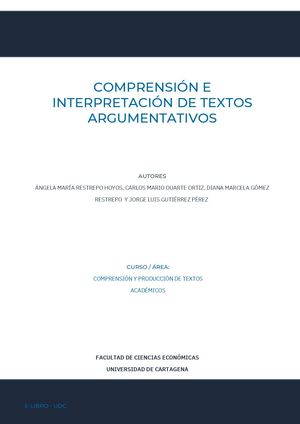 E Libro Comprension Textos Argumentativos Pdf