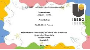 Actividad 5 Legislación Inclusiva Nuevos Desafíos