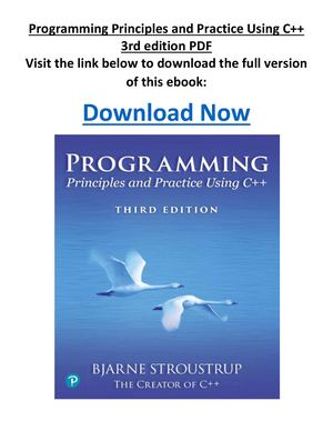 Programming Principles And Practice Using C++ 3rd Edition PDF