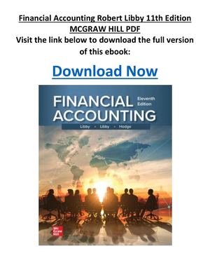 Financial Accounting Robert Libby 11th Edition MCGRAW HILL PDF