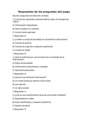 Respuestas Juego Escaleras Y Serpientes
