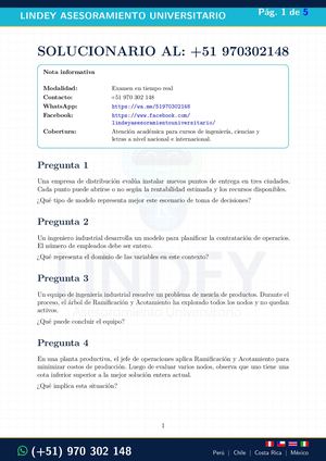 Investigacion De Operaciones Con Solver Chile