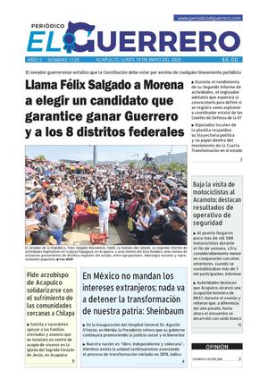 Lunes 18 de mayo del 2026