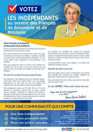 Les Independants au service des Francais de Roumanie et de Moldavie Dana Gruia Dufaut