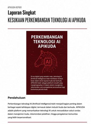KESUKSESAN TEKNOLOGI AI APIKUDA