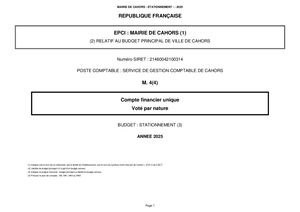 Cfu 2025 Budget Annexe Stationnement