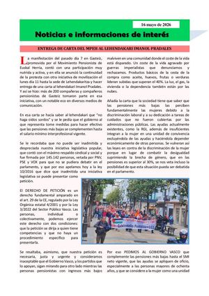 Albisteak Noticias Maiatzak 16 Mayo