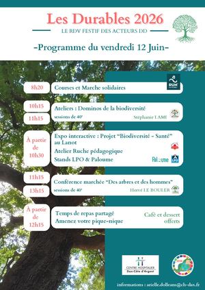 Programme Fête "Les Durables" - 12 juin 2026