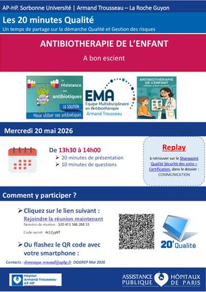 Flyer 20min Qualité - Antibiothérapie  20 Mai 2026