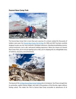 Everest Base Camp Trek