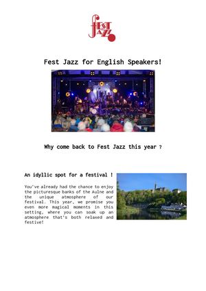 Fest Jazz For English Speakers Mail Marketing