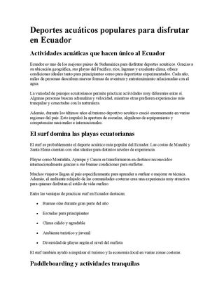 Deportes Acuáticos Populares