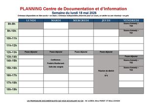 Planning Cdi Mai Semaine 3