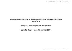 Riom (63) -  Comité Pilotage La Motrice - H.RECEVEUR urbaniste + G.Ramillien Architecte