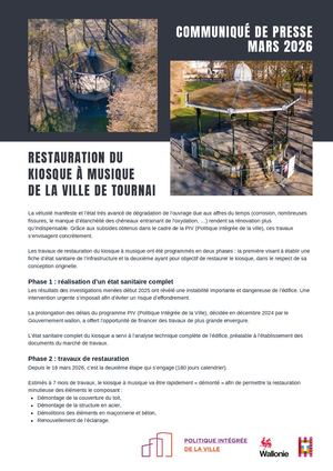 Communiqué de presse - Kiosque à musique - Mars 2026
