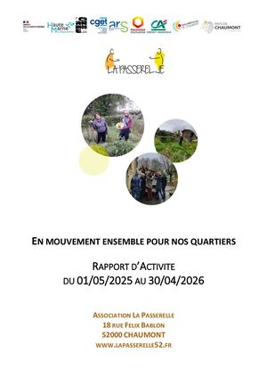 Rapport D'activité - En Mouvement Ensemble Pour Nos Quartiers - 2025