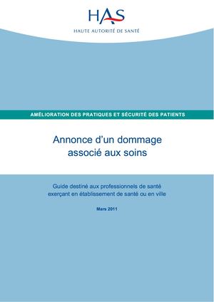 Guide HAS Annonce D'un Dommage