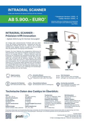 Flyer Intraoral Scanner Protilab GmbH