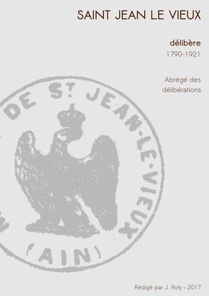 Saint-Jean-le-Vieux (Ain) délibère - 1790 1921