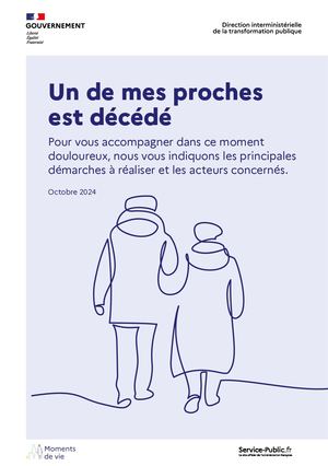 Moments de vie (Décès d'un proche) - Service-Public