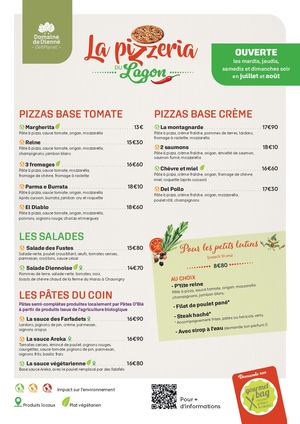 Fab Carte Pizzeria Du Lagon 2026