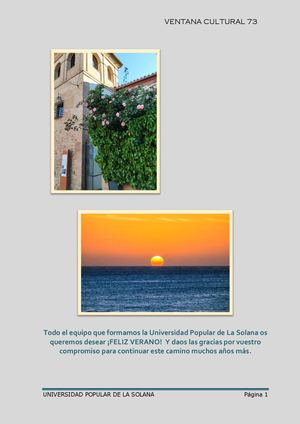 Revista Ventana Cultural Nº 73