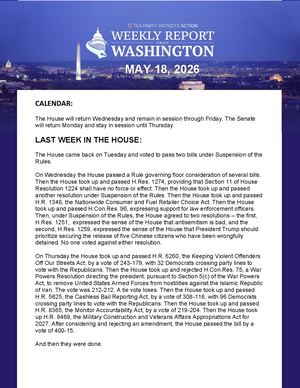 WEEKLY WASHINGTON REPORT 05/18/2026