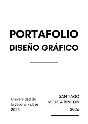 Santiago Mojica Portafolio