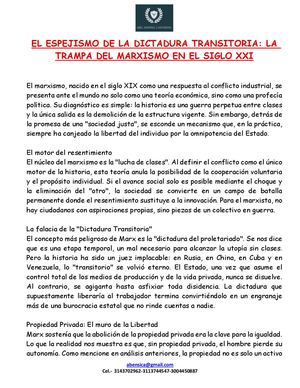 El Espejismo De La Dictadura Transitoria