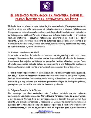 El Silencio Profanado
