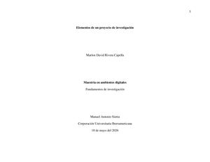 Actividad 7 Elementos De Un Proyecto De Investigación