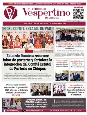 Periodico El Vespertino De Chiapas 18 Mayo