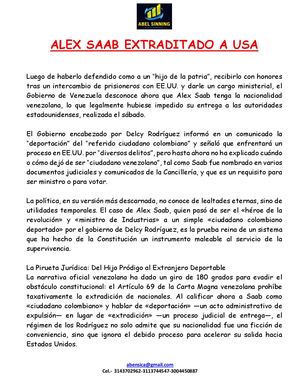 Alex Saab Extraditado A Usa